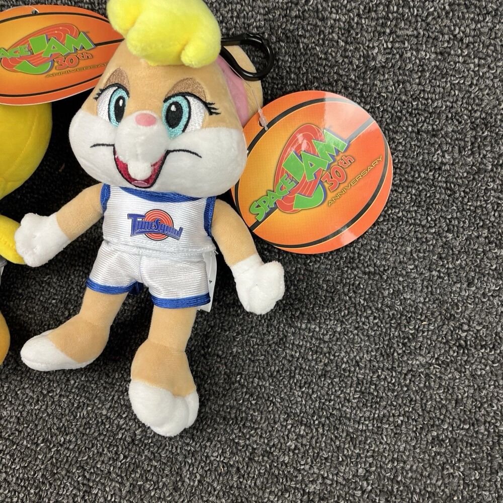 BNWT Space Jam 30th Anniversary Lola Bunny and Tweety 7 1/2" Plush Hanger Clip - Picture 3 of 5